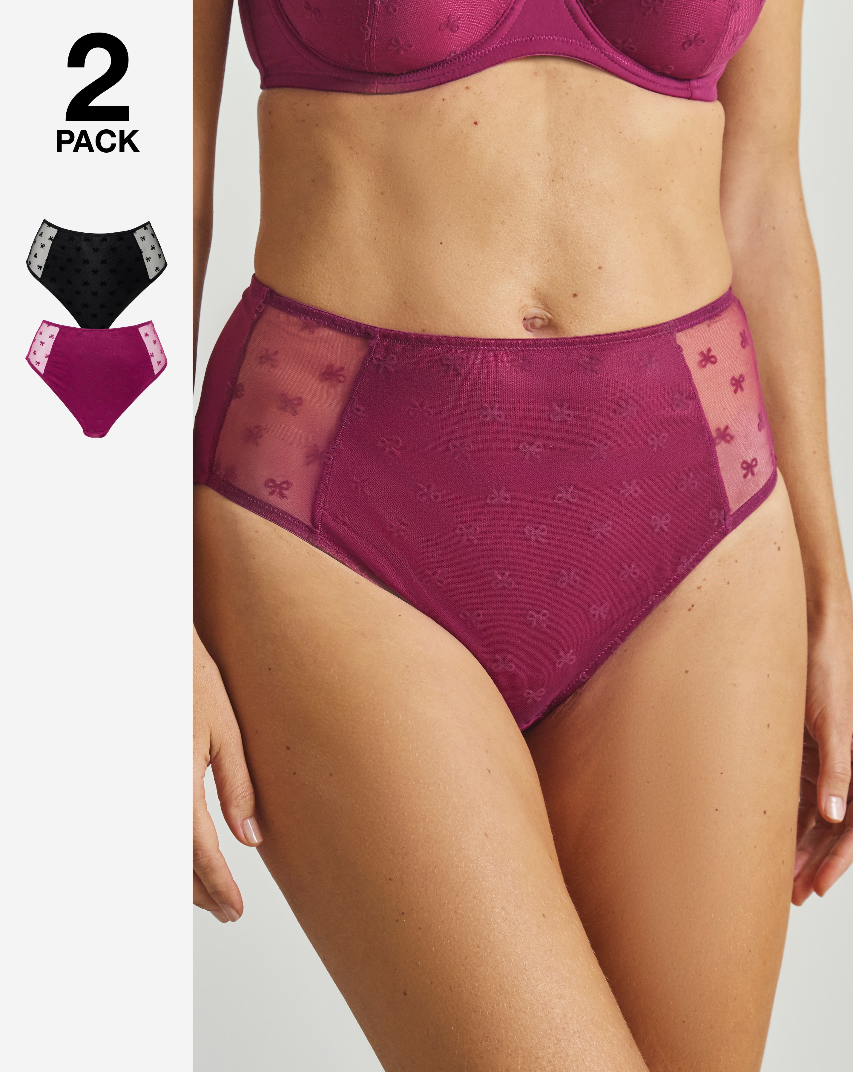 2 Pack Hannah Bow Briefs
