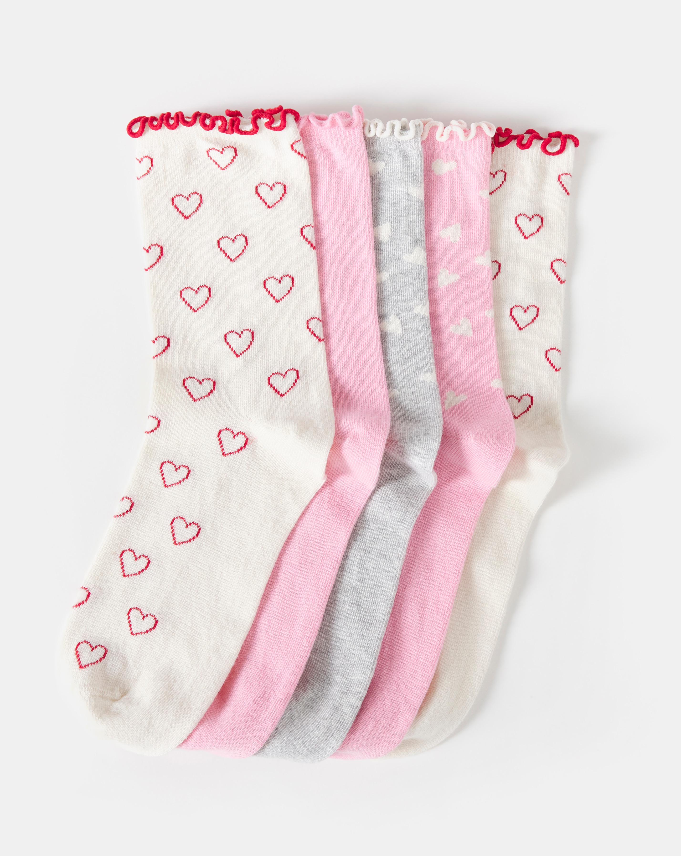 New In - 5 PACK ANKLE SOCKS-WIDE FIT