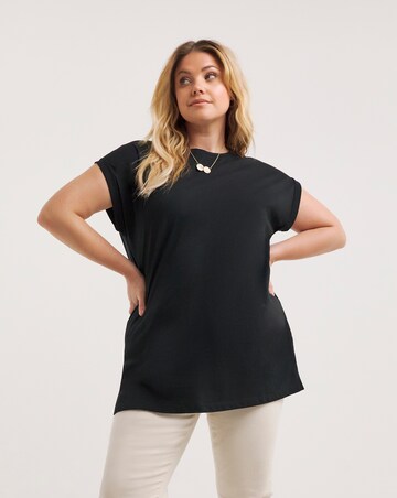 Simply Be Black Boyfriend Oversized T-Shirt