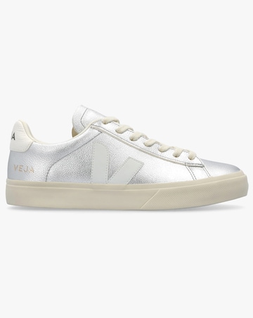 Veja Campo Chromefree Leather Silver White Trainers
