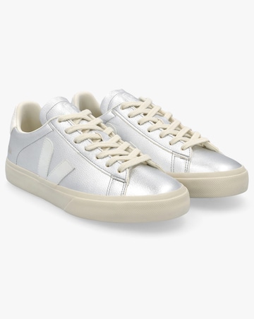 Veja Campo Chromefree Leather Silver White Trainers