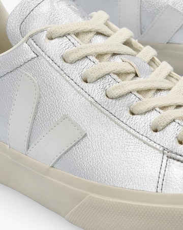 Veja Campo Chromefree Leather Silver White Trainers