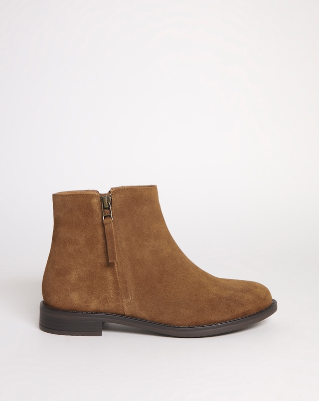 Lucinda Leather Side Zip Boot - Extra Wide Fit (EEE)