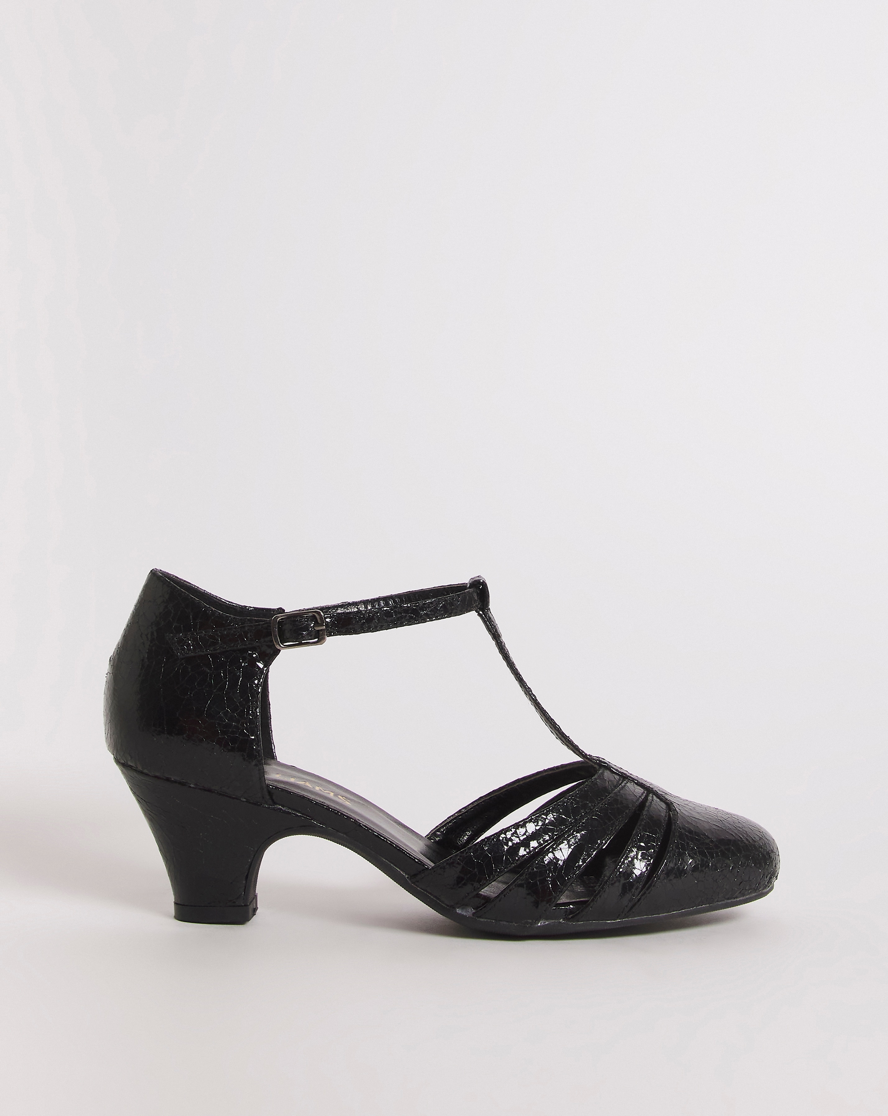 Closed Back T Bar Occasion Shoe E Fit