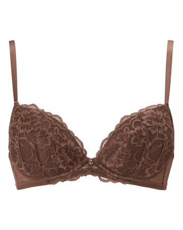 Ann Summers Sexy Lace Planet Plunge Bra Chocolate