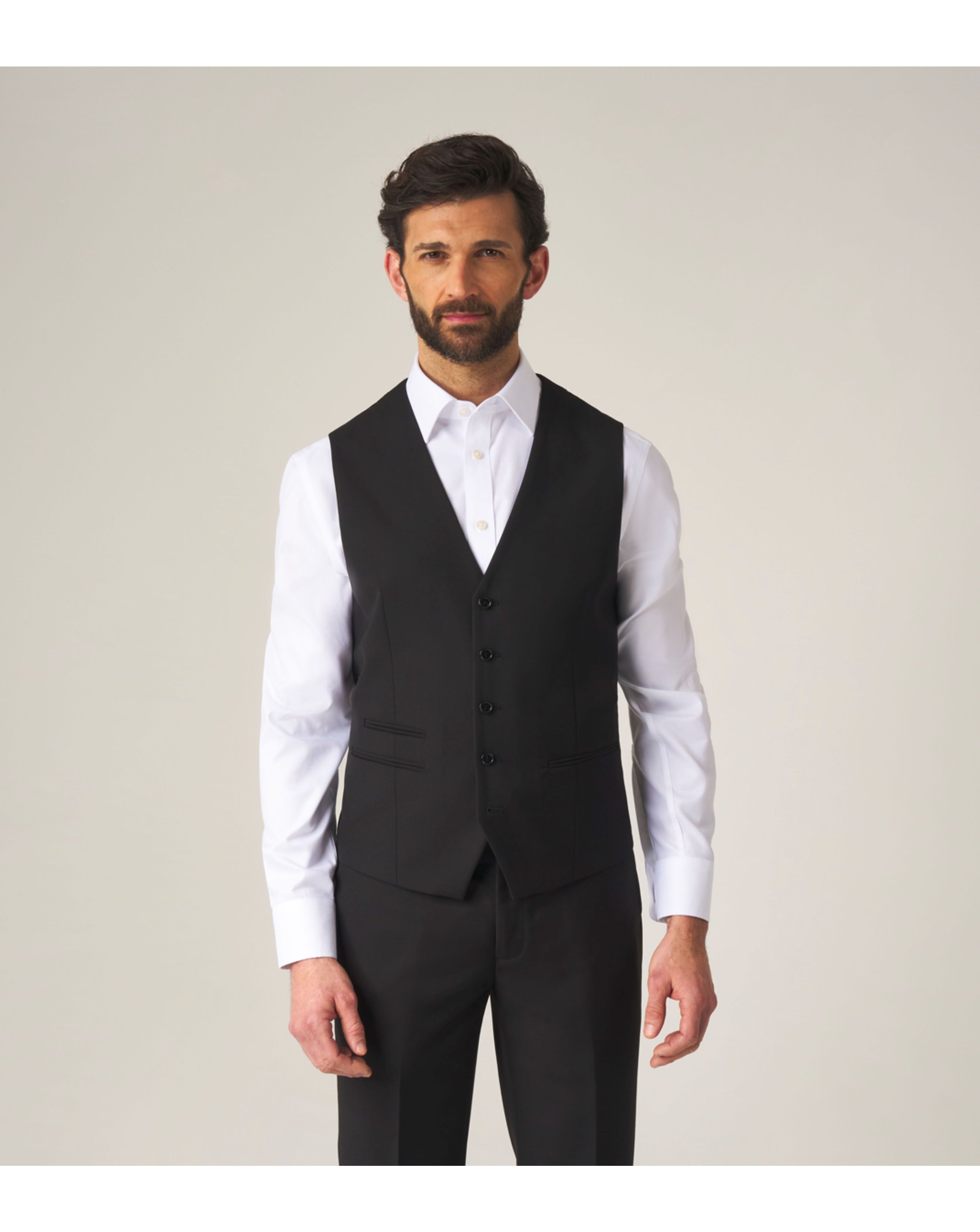 Skopes Madrid Suit Waistcoat Black