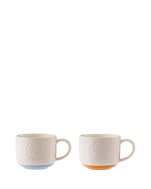 Mason Cash Set of 2 Folk Farmyard Mugs