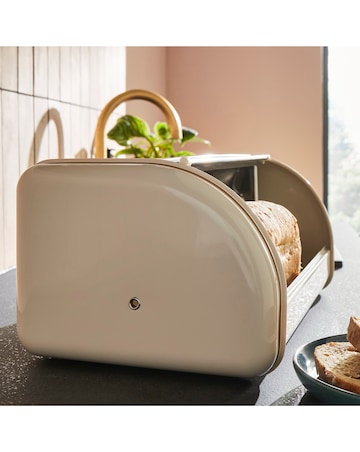 Morphy Richards Roll Front Bread Bin - Cream