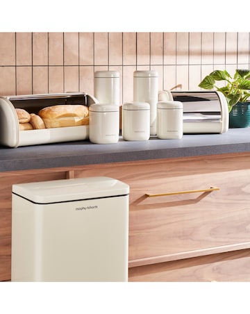Morphy Richards Roll Front Bread Bin - Cream