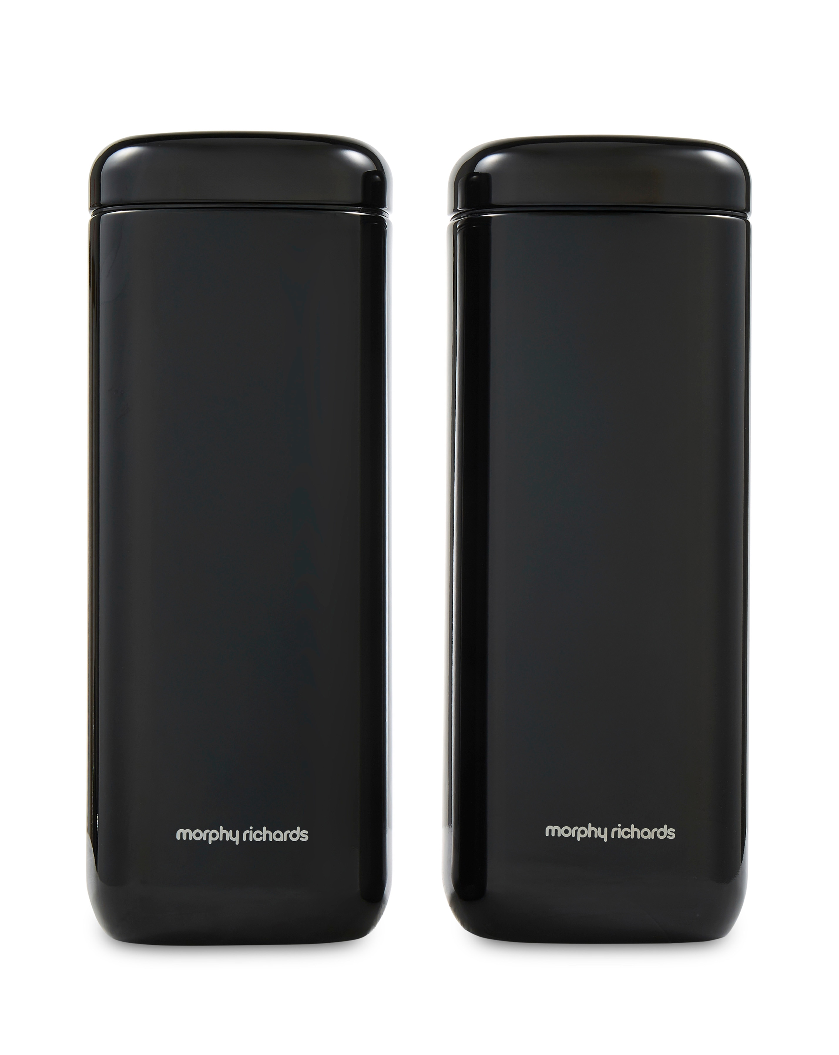 New In - Morphy Richards 2 Large Canisters Black