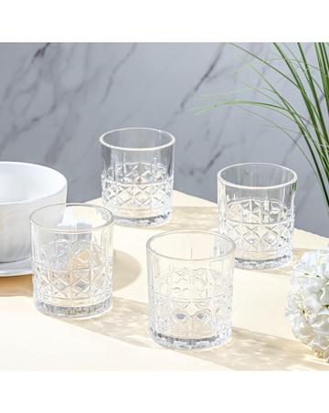 Waterside Diamond Set of 4 Tumblers