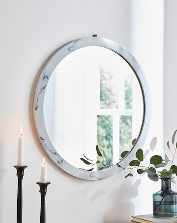 Marble Round Wall Mirror