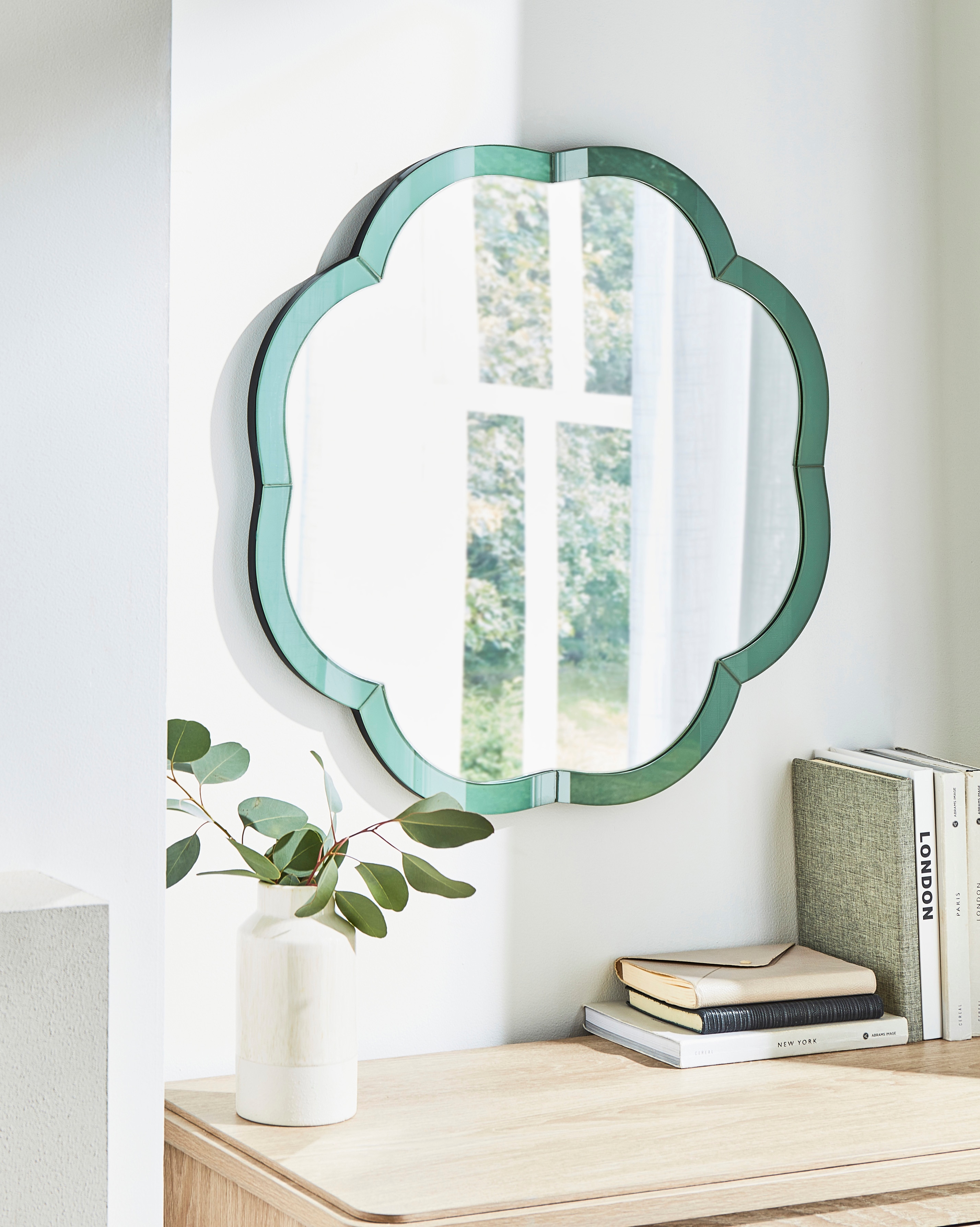 New In - Julipa Coloured Glass Wall Mirror