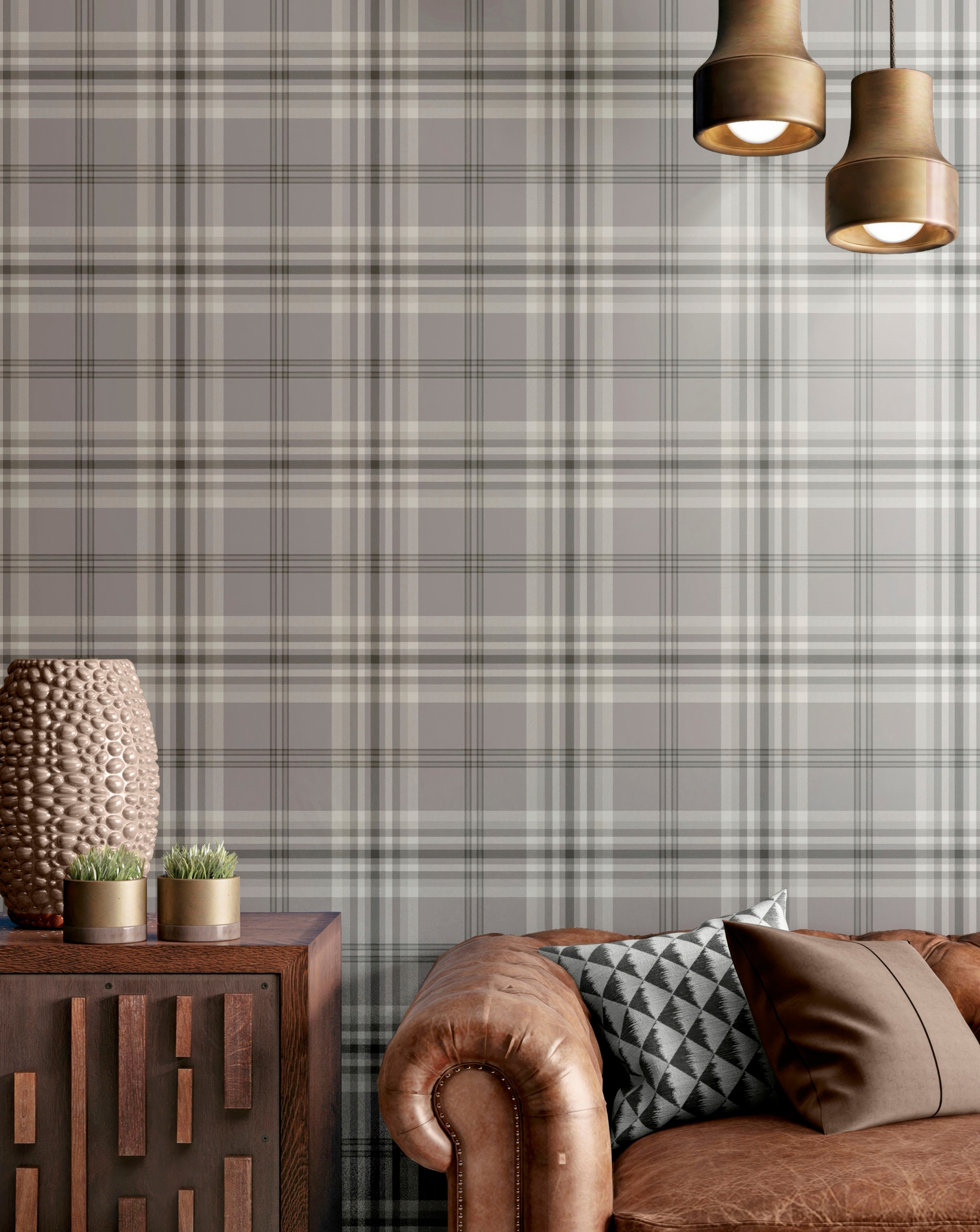 Catherine Lansfield Silver Wallpaper