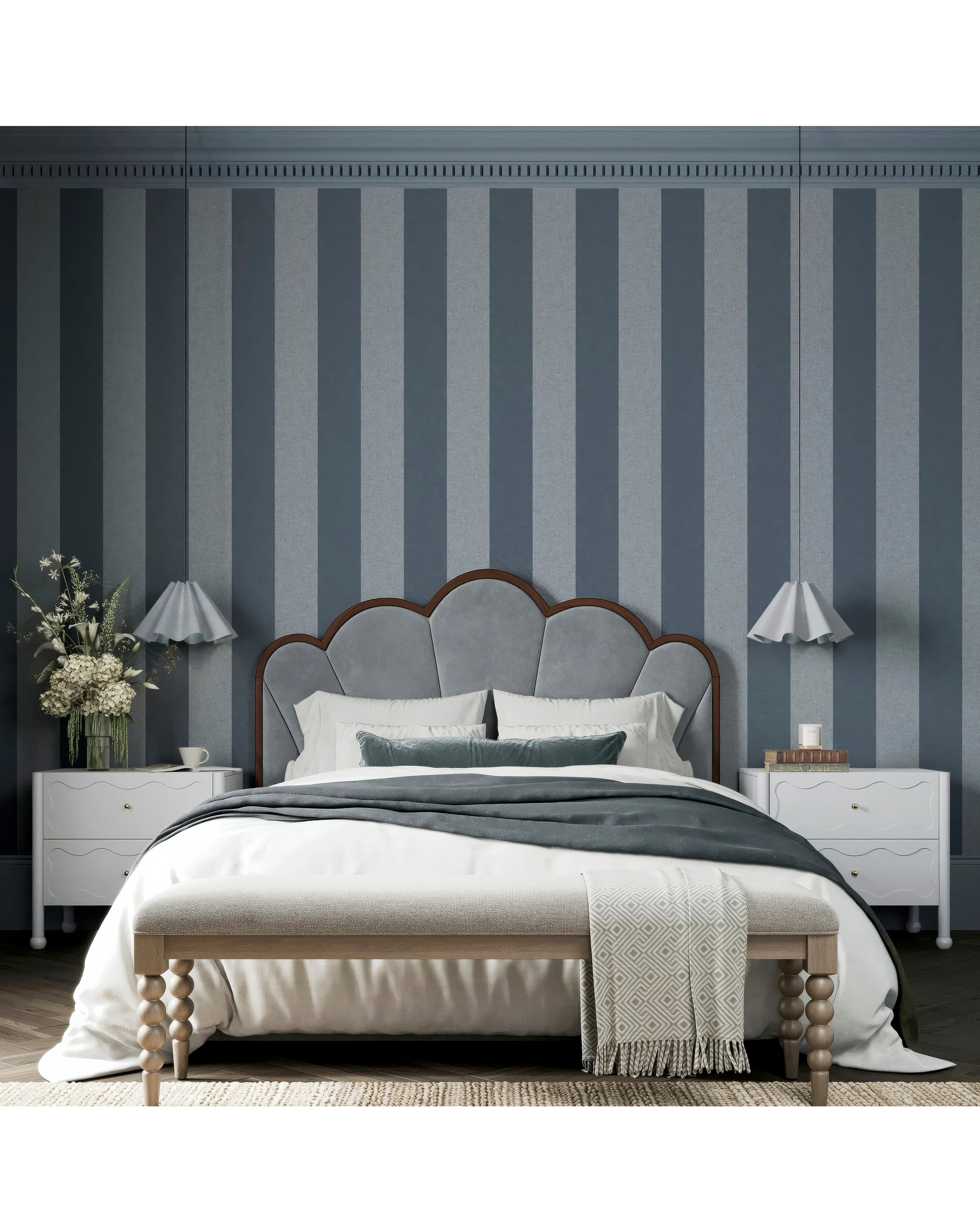 Superfresco Stripe Blue Wallpaper