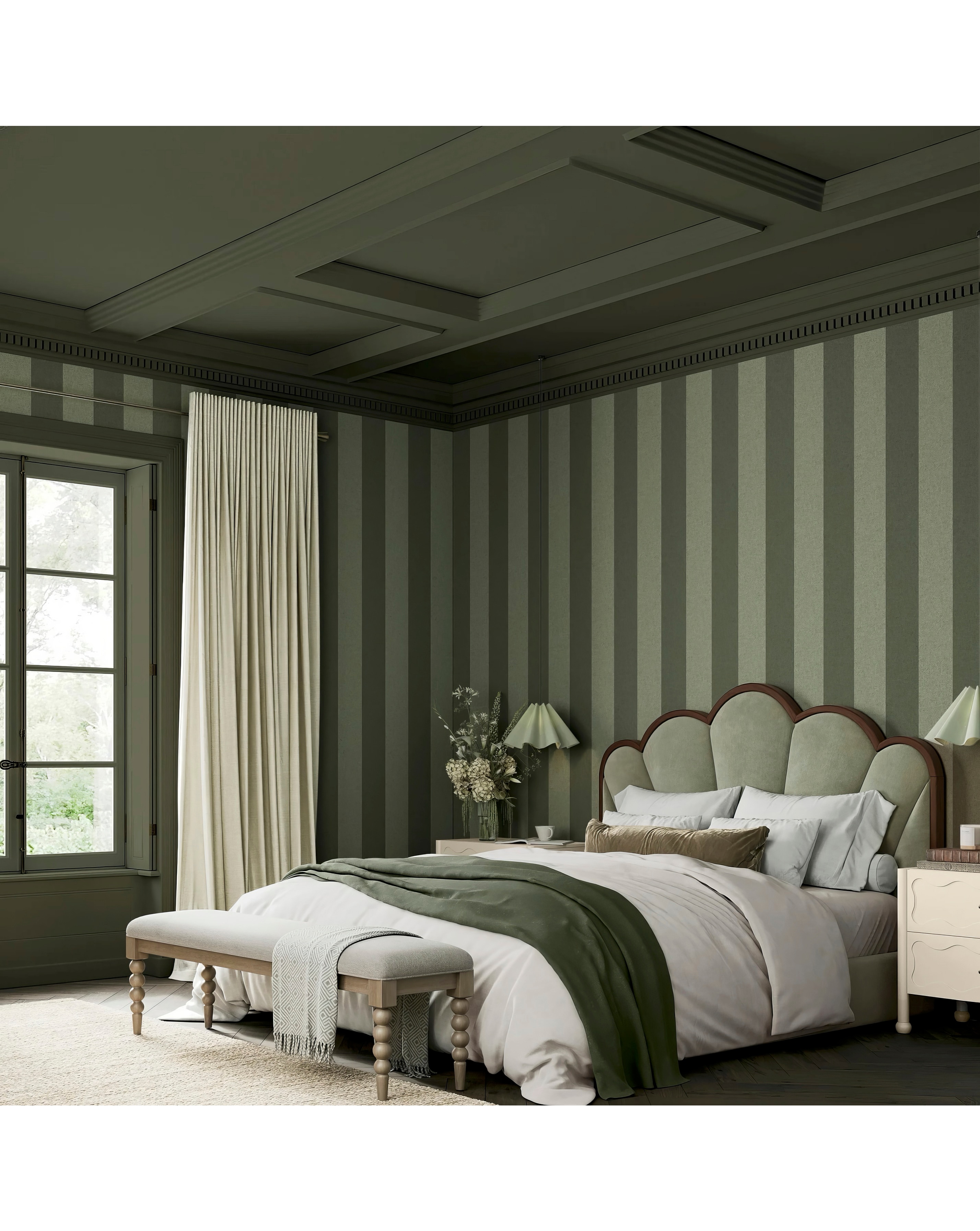 Superfresco Easy Stripe Forest Wallpaper