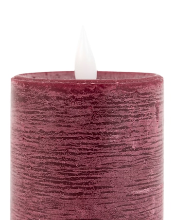 Set of 3 LED 1 Wick Candle - Oxblood