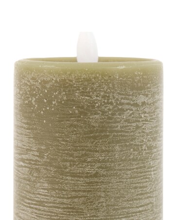 Set of 3 LED 1 Wick Candle - Olive