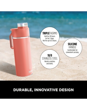 Ninja Thirsti Carbonated 530ml 18oz Bottle with Carbonation Lid in Coral