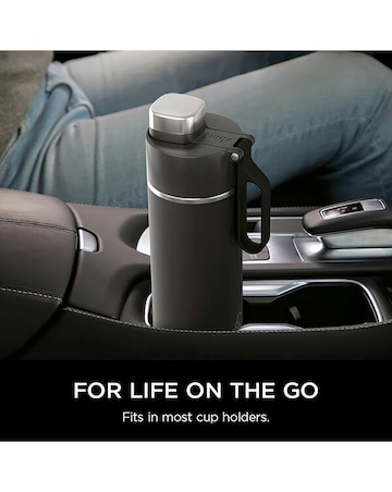 Ninja Thirsti Carbonated 700ml 24oz Bottle with Carbonation Lid in Black