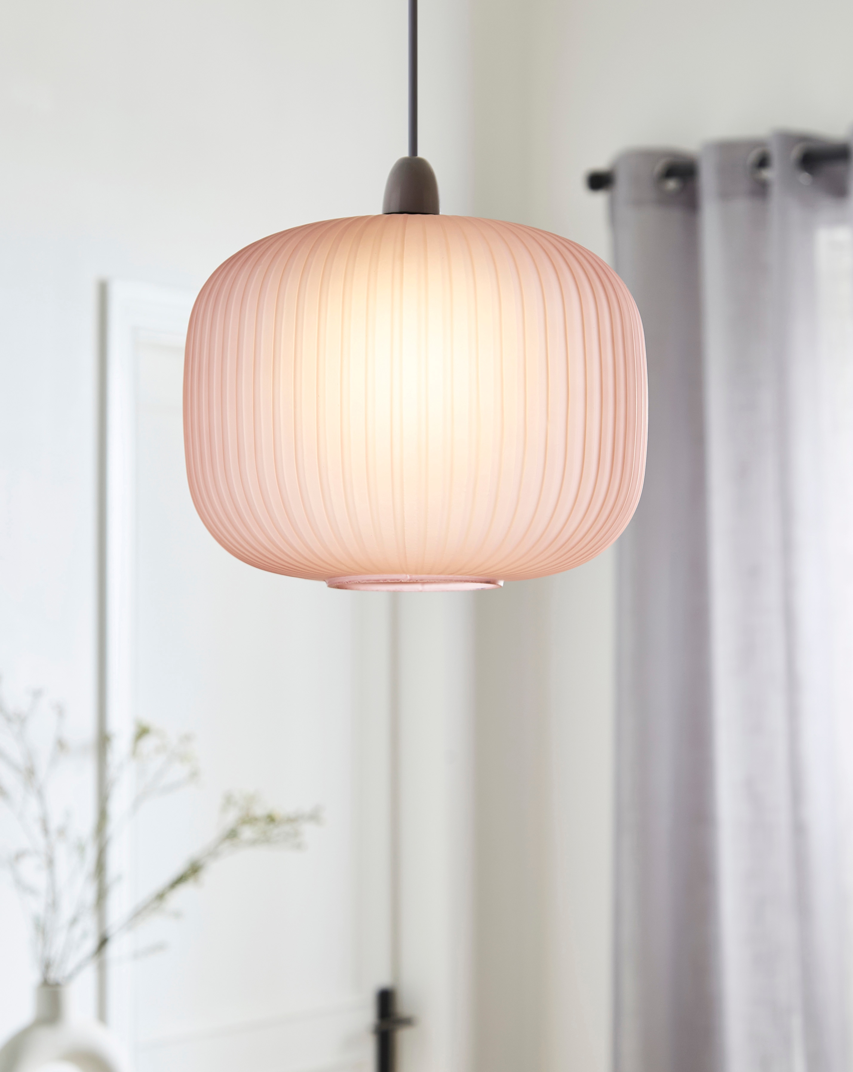 New In - Nora Matt Blush Glass 20cm Pendant Shade