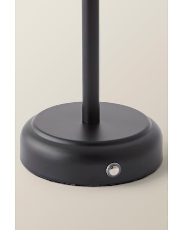 ValueLights Avery Black Rechargeable LED Portable Table Lamp