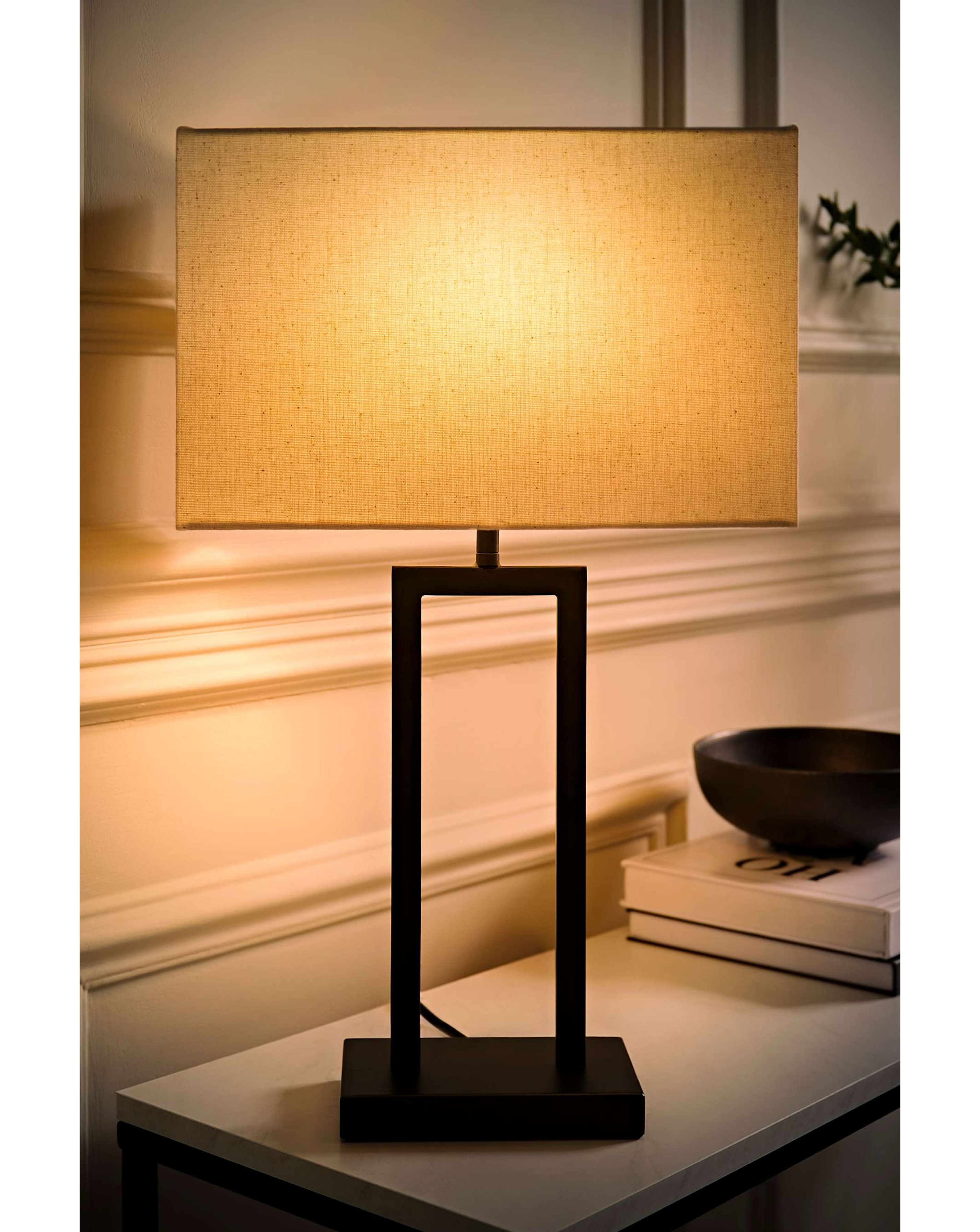 New In - Gloria Black Double Stem Table Lamp