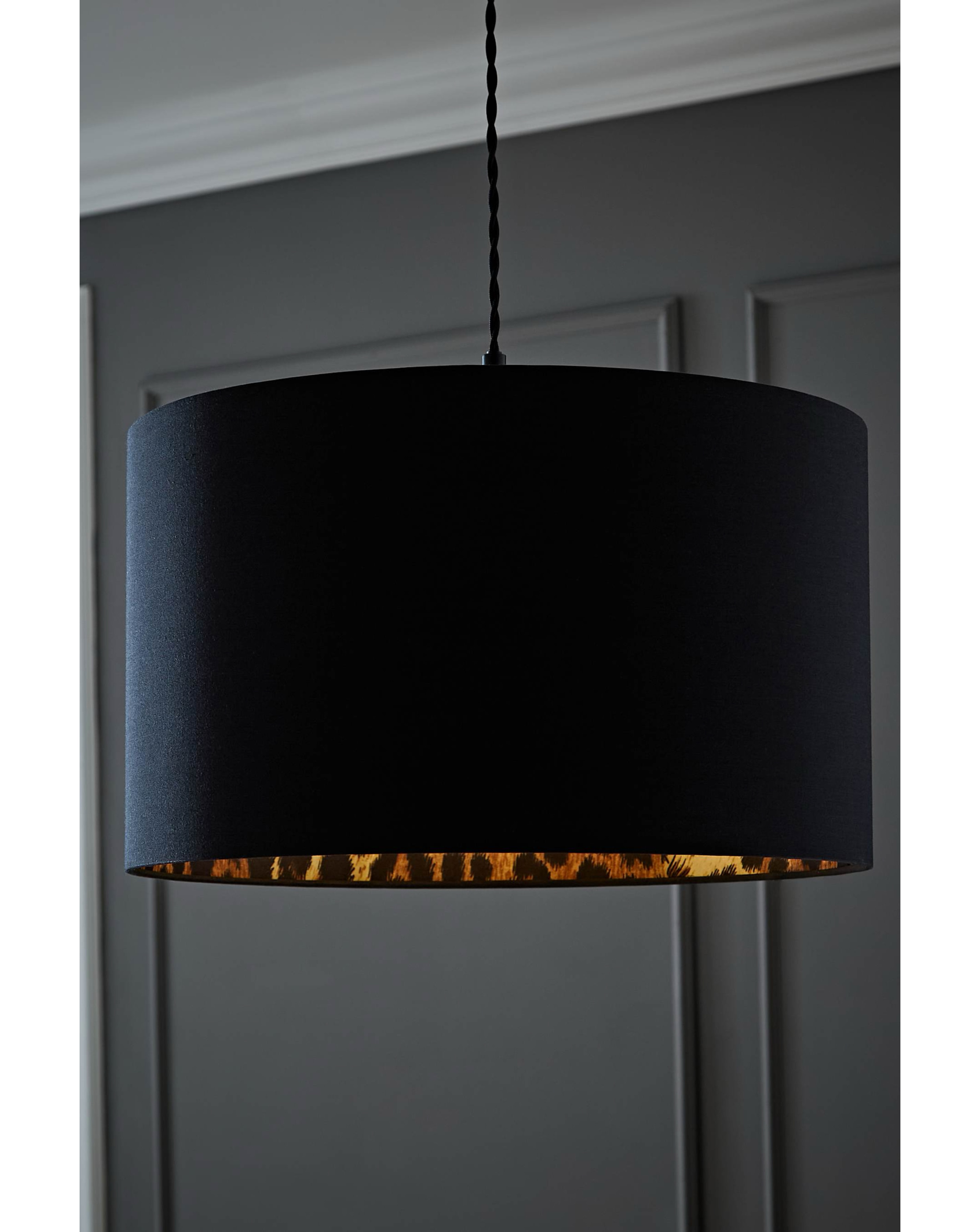 New In - Oasis Black Drum Shade 30cm