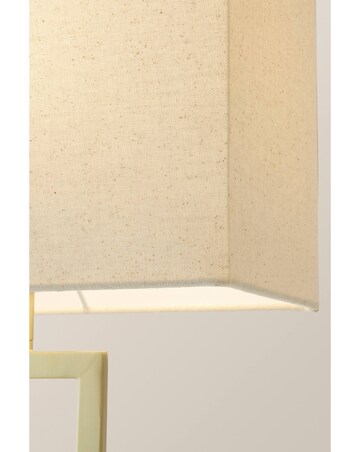 ValueLights Gloria Gold Double Stem Table Lamp with Rectangular Shade