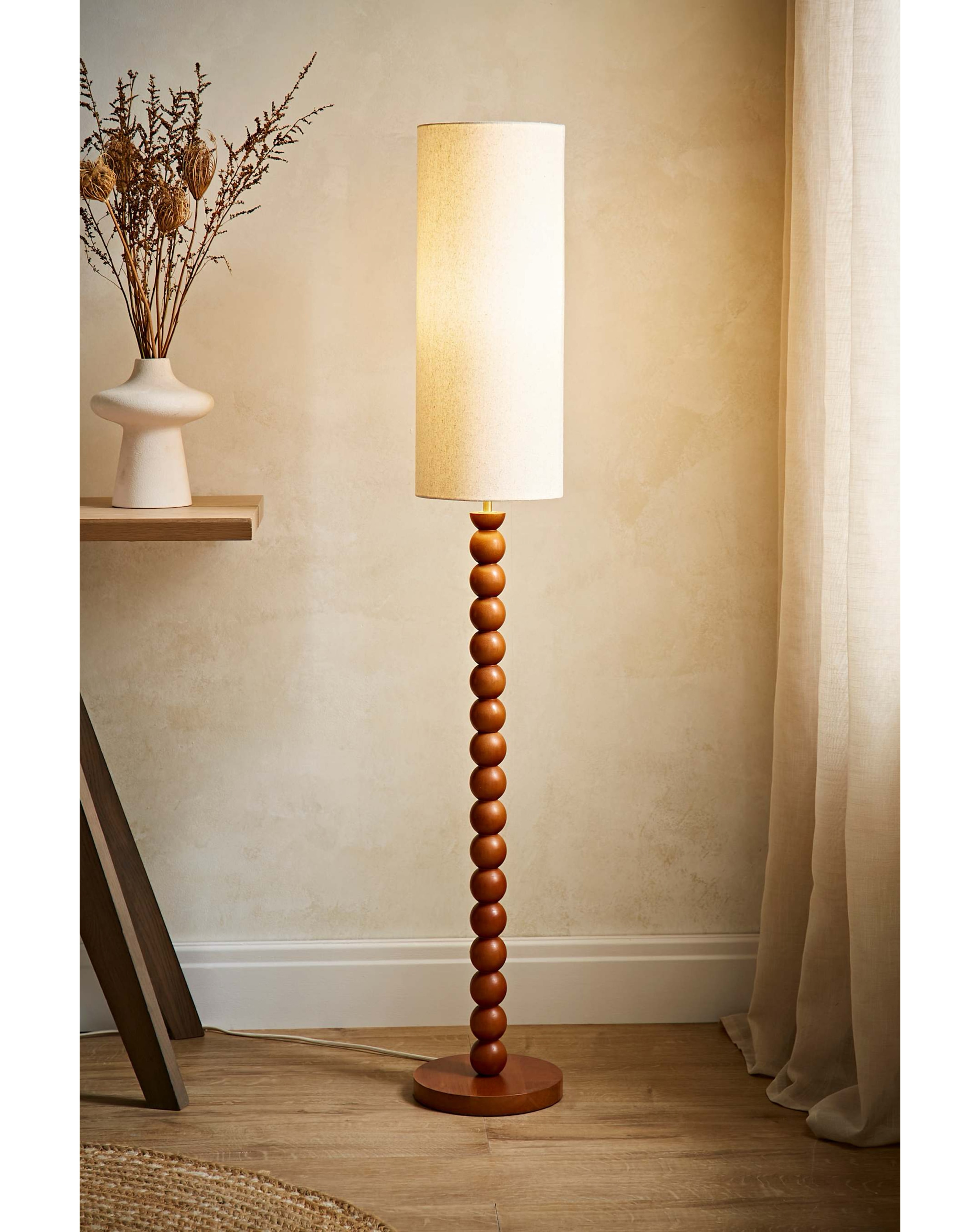 New In - Wyatt Wood Bobble Floor Lamp