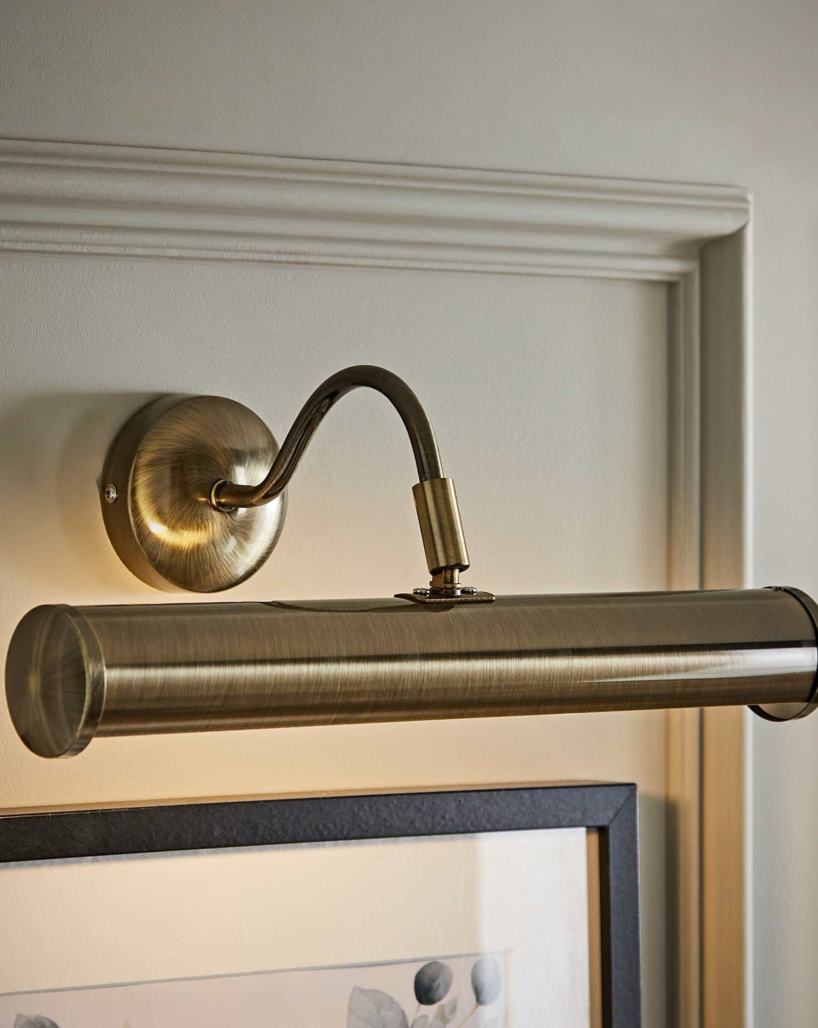 New In - Gemini Brass Twin Picture Light