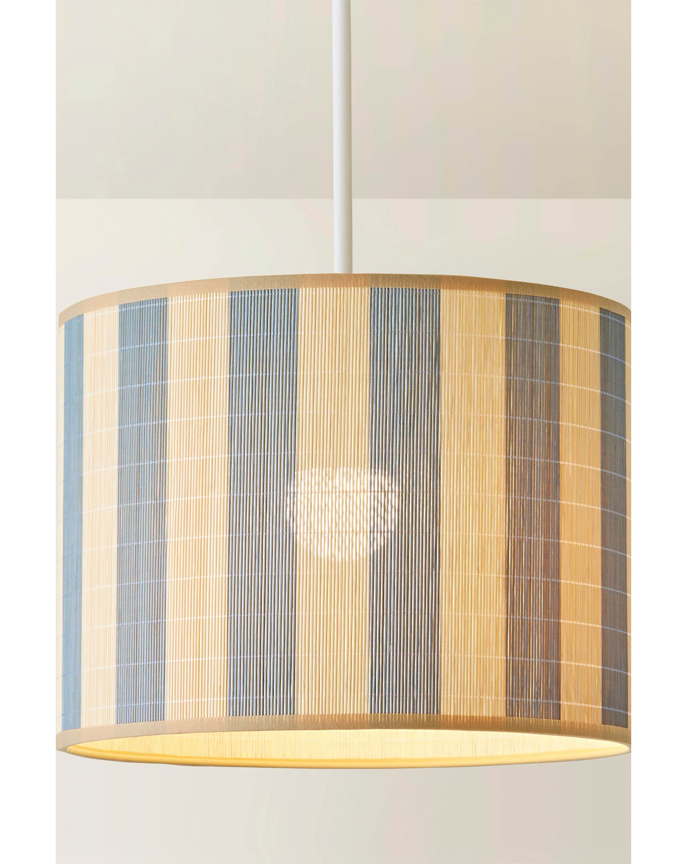 Lori Blue Stripe Bamboo Shade 30cm