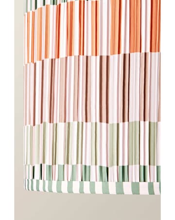 ValueLights Rae Large Striped Natural Easy Fit Shade 45cm