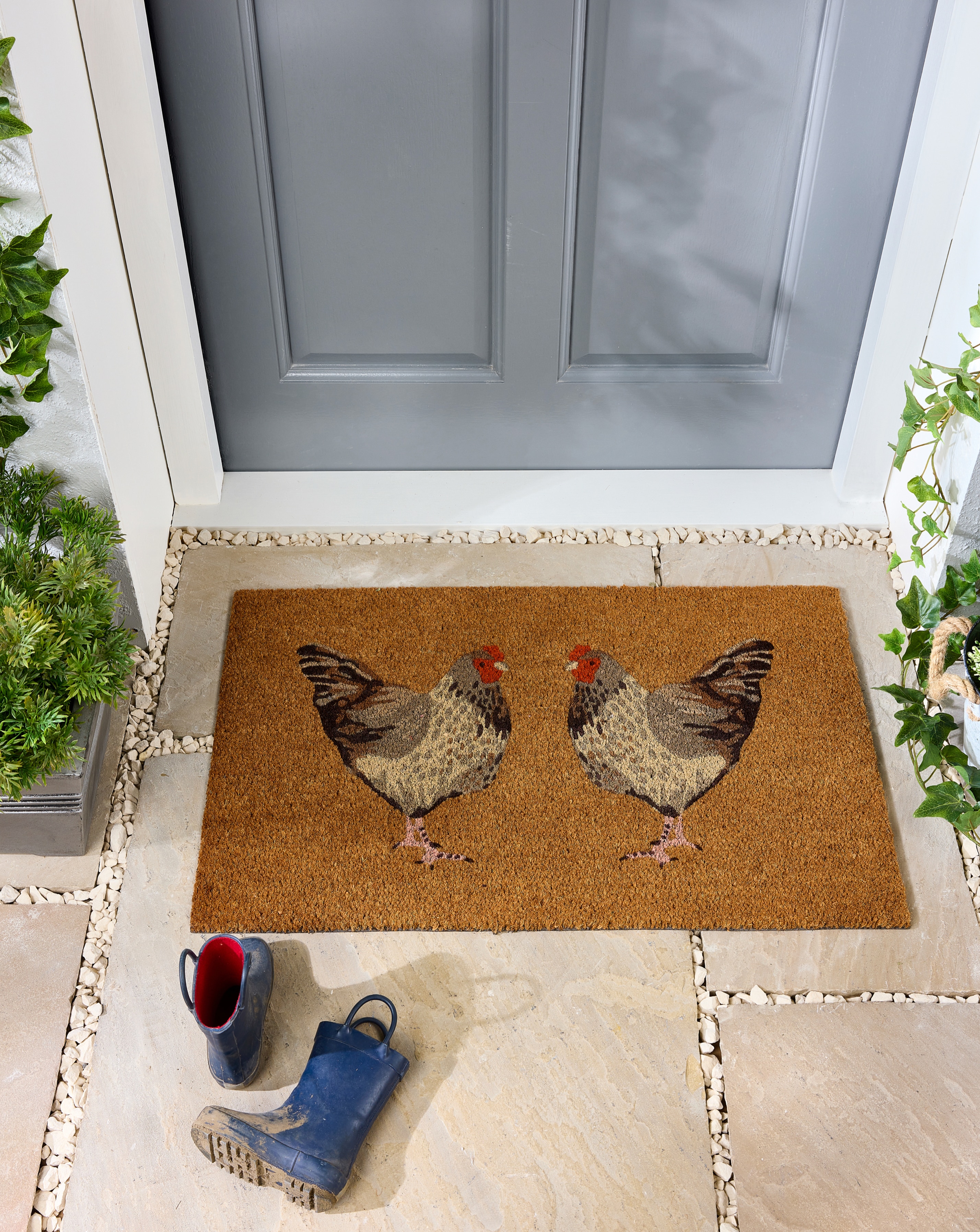 New In - My Mat Chickens Coir Doormat