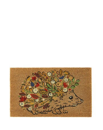 My Mat Floral Hedgehog Coir Doormat