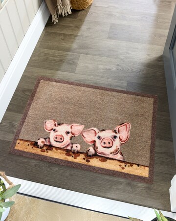 My Mat Nylon Indoor Pattern Piglets Doormat