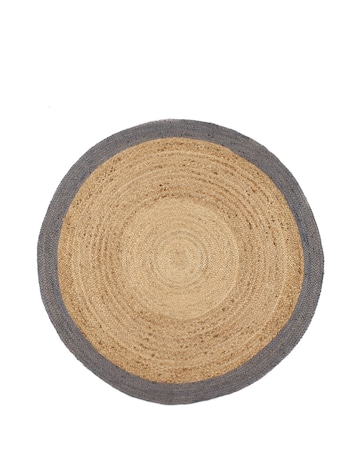 Jute Border Circle Rug