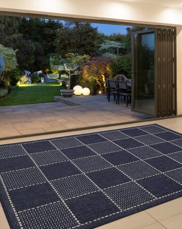 Checked Gel Flatweave Rug