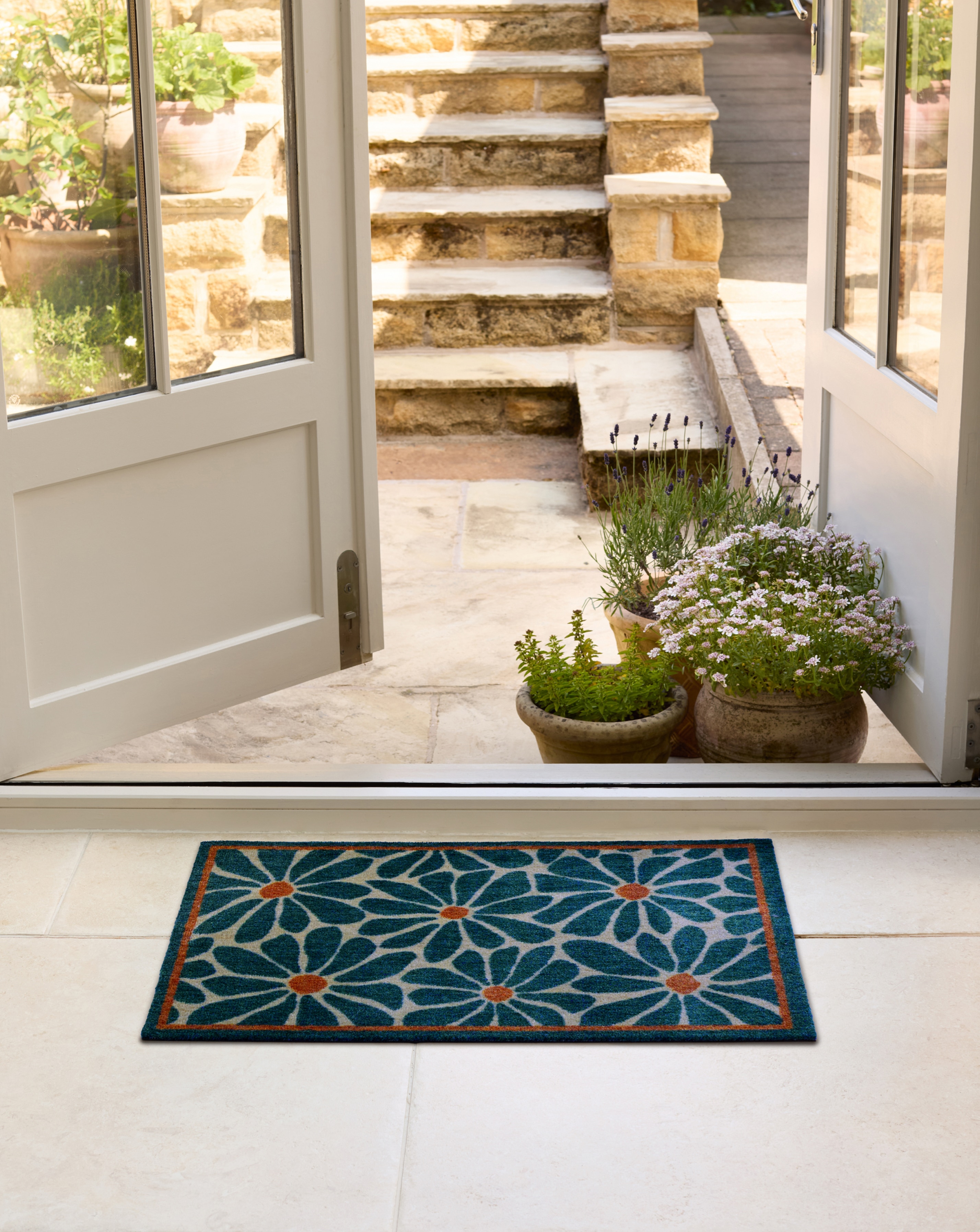 New In - My Mat Nylon Indoor Boho Floral Doormat