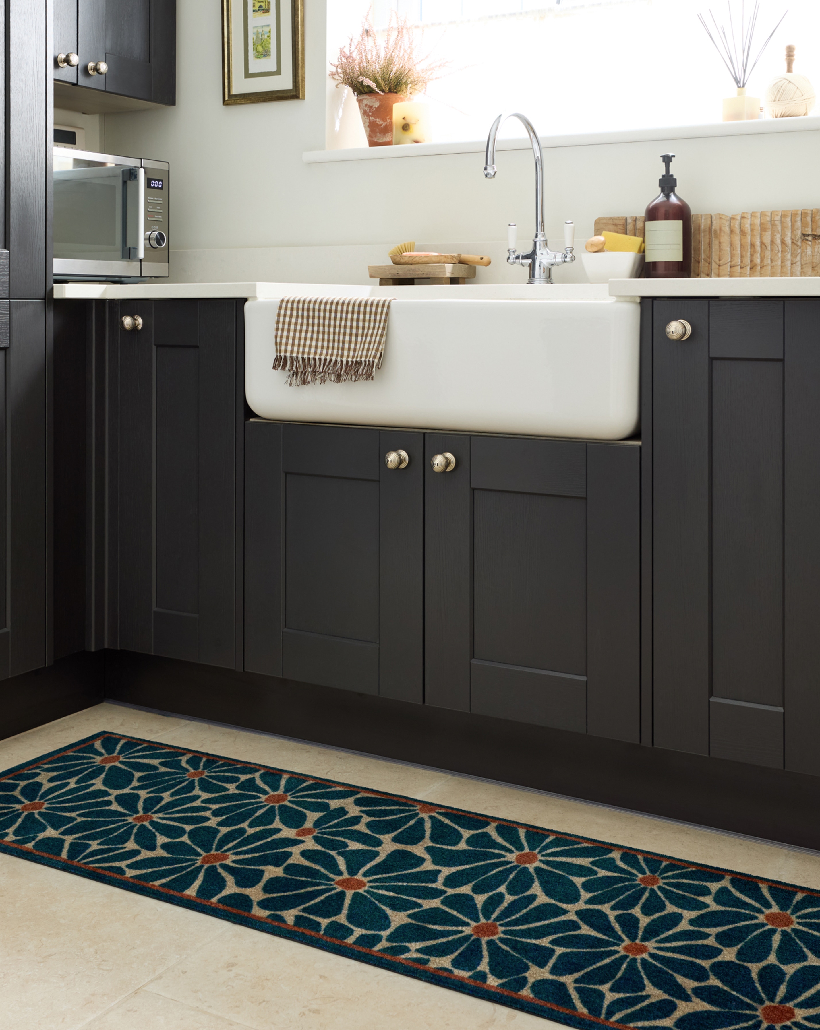 New In - My Mat Nylon Indoor Boho Floral Runner