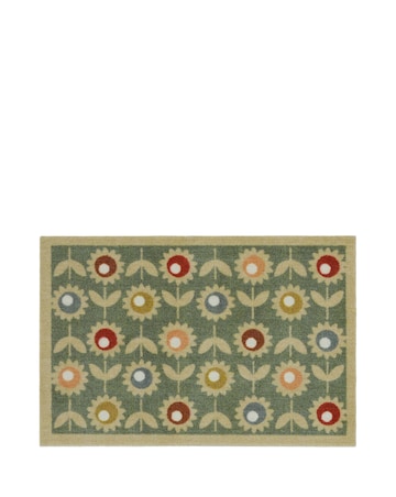 My Mat Nylon Indoor Pattern Floral Sage Doormat