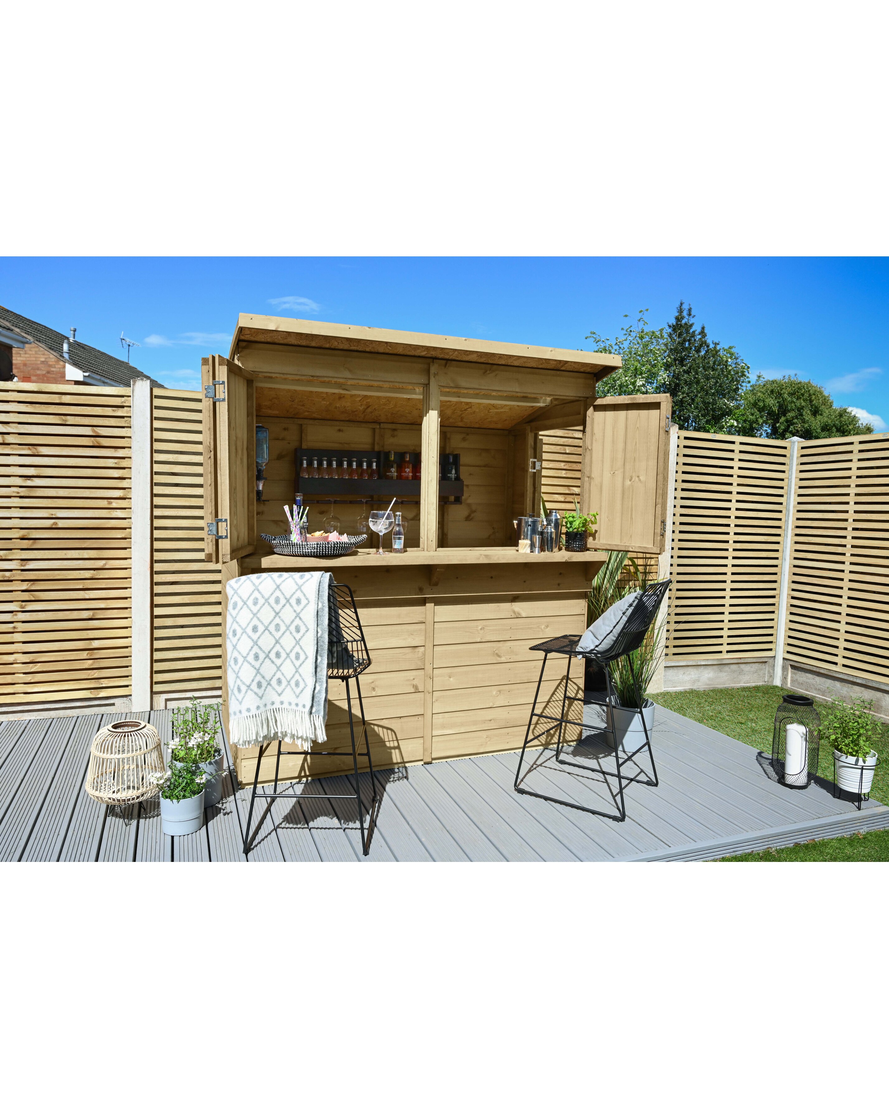New In - Forest Shiplap 6x3 Pent Garden Bar