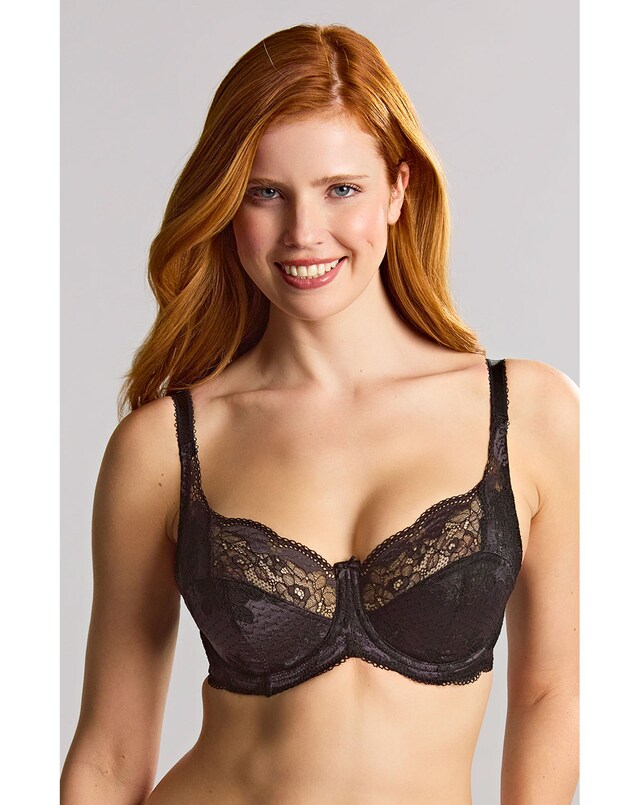 Panache Clara Wired Charcoal Black Full Cup Bra
