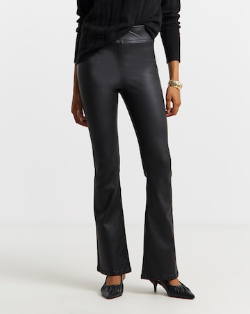 Black Coated Flare Jegging