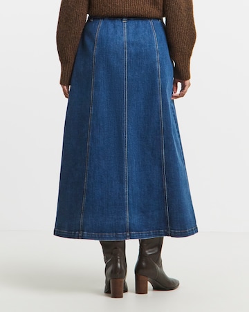 Simply Be Mid Wash Front Pocket Midaxi Skirt