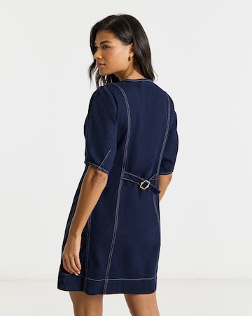 Indigo Cinched Mini Dress