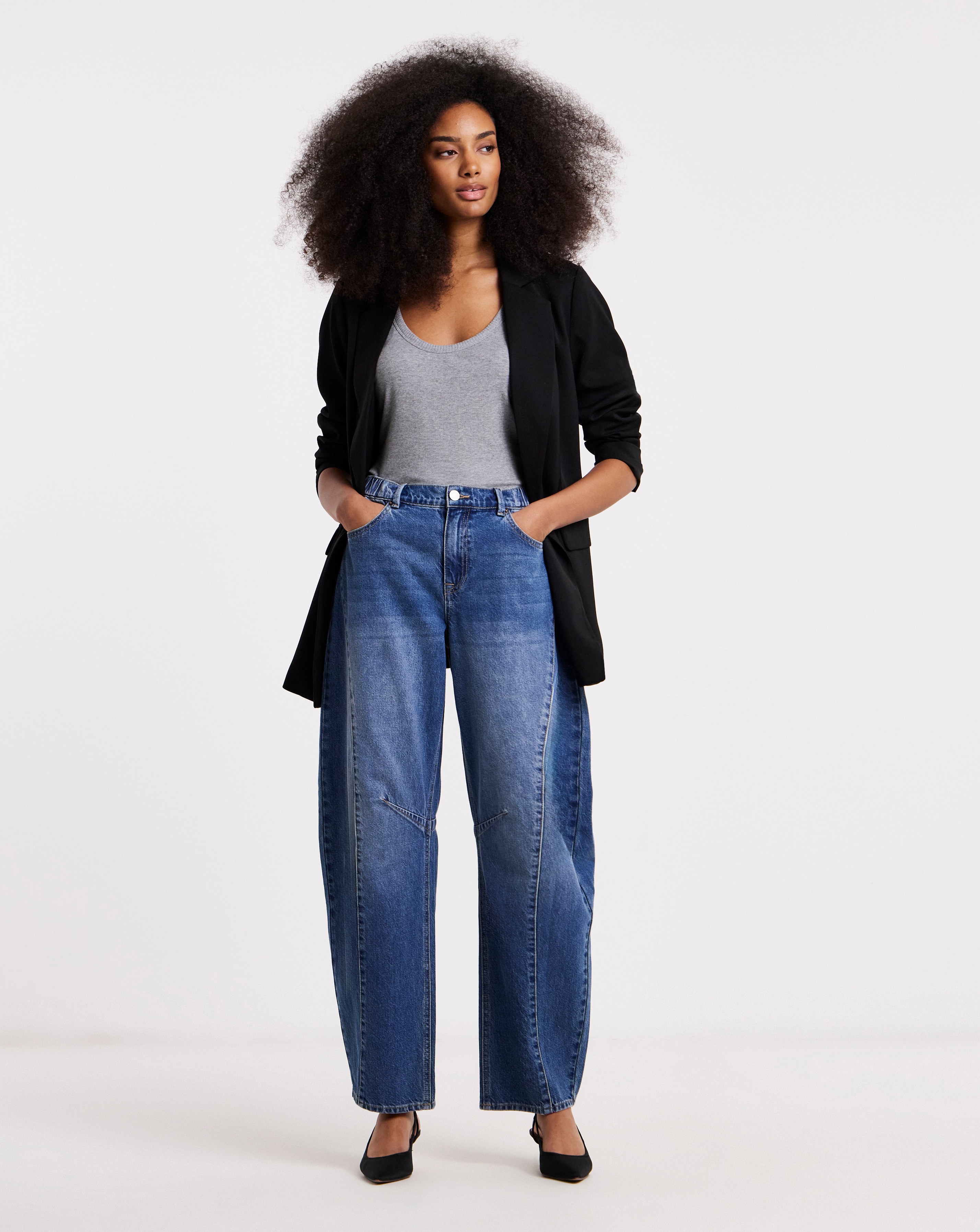 Simply Be Voluminous Barrel Leg Jeans