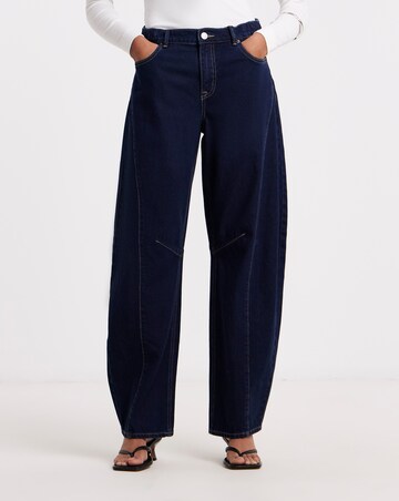 Simply Be Indigo Voluminous Barrel Leg Jean