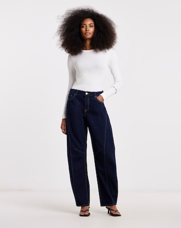 Simply Be Indigo Voluminous Barrel Leg Jean