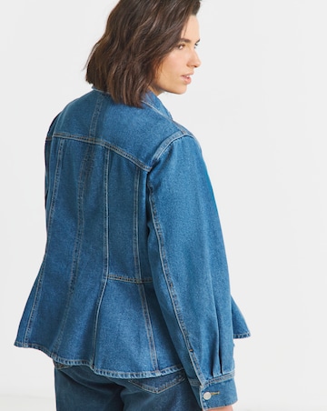 Simply Be Mid Wash Denim Peplum Jacket
